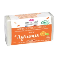 EMMA NOËL Savon aux agrumes cosmebio en format de 100 g