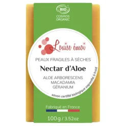 New LOUISE ÉMOI Savon solide "Nectar d'aloé" huile de macadamia et aloé vera - 100g