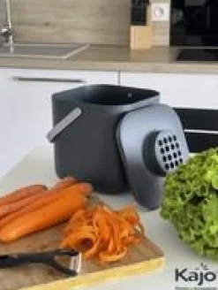 New KAJO Seau à compost coloris gris MV Industrie – 5 L