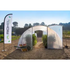 Outlet POUSS'VERT Serre de jardin en plastique transparente 4,5 x 6 m