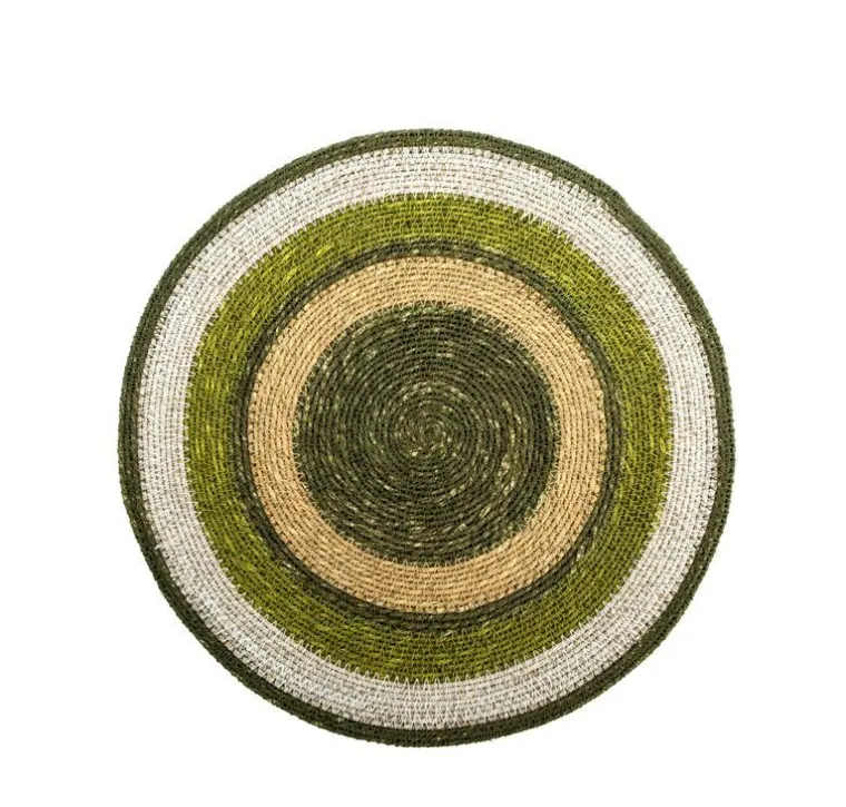 Sale Set de table lignes coloris multicolore en osier - 35 cm