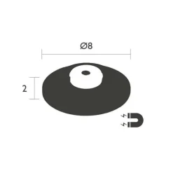 Outlet FERMOB Socle aimanté en aluminium pour lampe Aplö coloris bleu Acapulco - Ø 8 cm