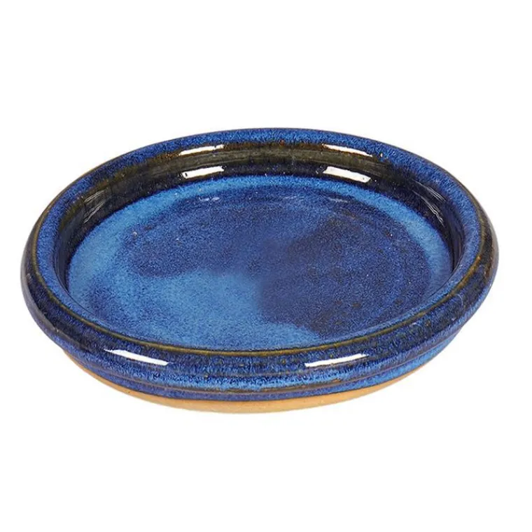 Sale PASSION FOR POTTERY Soucoupe à bord en grès émaillé coloris aquableu Ø 31 x 3,2 cm