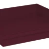 New EDA Soucoupe carrée en plastique rouge Bourgogne Toscane - 40 x 40 cm