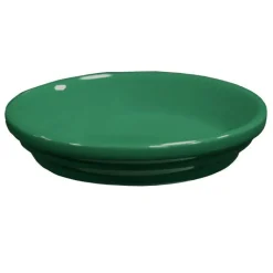 Discount DECOLINES Soucoupe pour pot horticole émaillée vert Forest - Ø 12 x H 2,5 cm