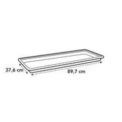 Outlet ELHO Soucoupe rectangulaire en plastique recyclé living noir - 100 x 38 cm