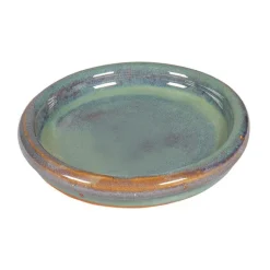 Discount PASSION FOR POTTERY Soucoupe ronde en grès émaillé coloris jadevert Ø 24 x 3,5 cm