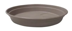 Best COCORIPOT Soucoupe ronde en plastique recyclé taupe - Ø 27 cm