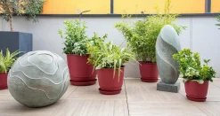 POETIC Soucoupe rouge cerise pour pot Joy 50 - Ø 38 cm