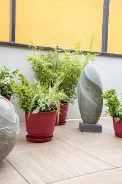 Online POETIC Soucoupe rouge cerise pour pot Joy 60 - Ø 45,6 cm