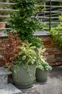 Hot EDA Soucoupe vert kaki pour pot Poetic Joy 35 - Ø 26,6 x H 3,4 cm