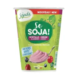 Hot SOJADE Spécialité végétale bio à la myrtille et à la cerise sans sucres ajoutés So Soja - 400 g