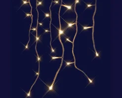 Hot BLACHÈRE ILLUMINATION Stalactite lumineuse connectable x3 à 160 LED flash blanc chaud sur câble blanc - 8 m x 0,54 m