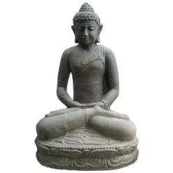 Clearance DÉCORIALE Statue de jardin Bouddha assis H 60 cm