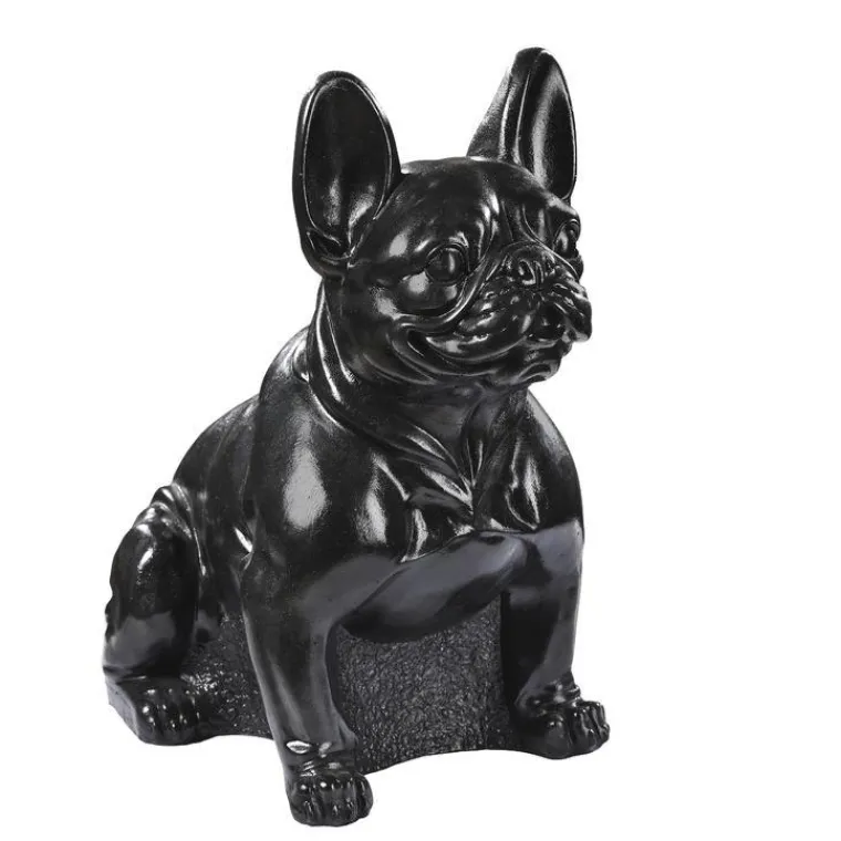 Best HAIRIE GRANDON Statue en béton ciré anthracite Bouledogue assis - 43 cm