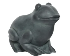 Best KAEMINGK Statue forme grenouille en polymagnésium vert antique - 26 x 40 x 32 cm