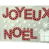 Online Sticker pères Noël floqués x4 rouge et blanc - 28,5 x 40 cm