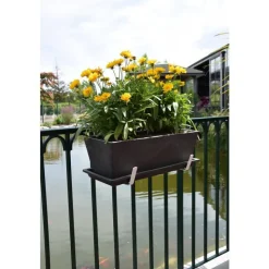 LOUIS MOULIN Support de jardinière universel large en métal blanc 35 cm