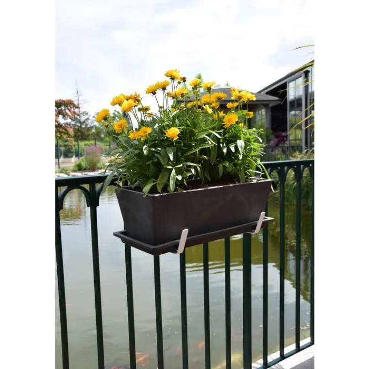 LOUIS MOULIN Support de jardinière universel large en métal blanc 35 cm