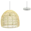Hot AUBRY GASPARD Suspension électrifiée en métal et rotin - Ø 40,5 x 35 cm