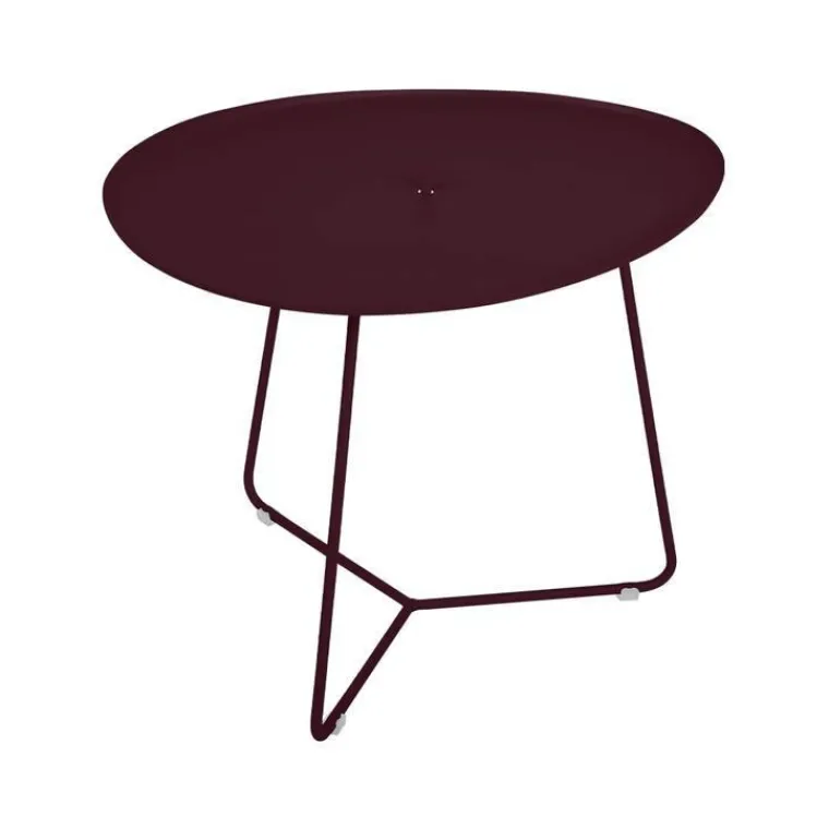 Clearance FERMOB Table basse cocotte coloris rouge en aluminium - 44,5 x 55 x 4 cm