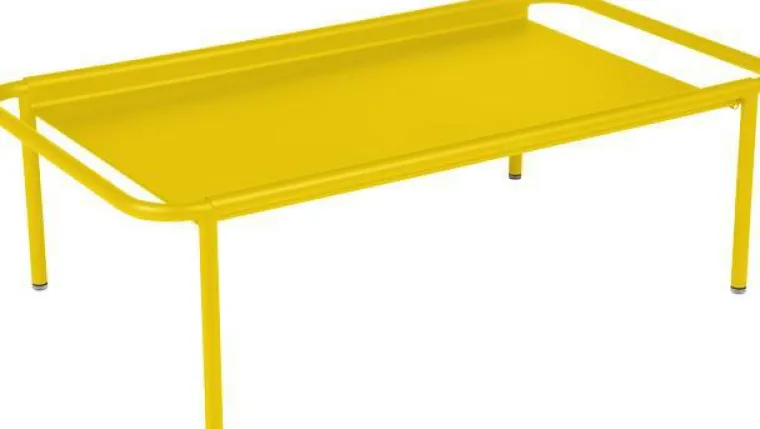Outlet FERMOB Table basse Coolside coloris orange en acier - 115 x 63 cm