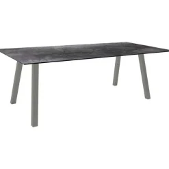 Hot STERN Table coloris graphite/marbre foncé en aluminium Interno - 220 x 100 cm