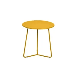 Discount FERMOB Table d'appoint en acier coloris Jaune miel Cocotte - Ø 34 x H 36 cm