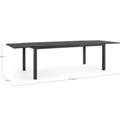 New Table extensible anthracite BIZZOTTO HILDE - 200/300x100 cm