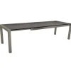 New STERN Table extensible coloris gris en aluminium - 294 x 100 cm