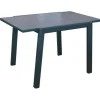 New Table extensible en aluminium et verre, PROLOISIRS Elise, graphite/gris - 80/140x80cm