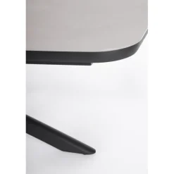 Outlet BIZZOTTO Table extensible en aluminium anthracide et pierre sintérisée Pascal Anthracite