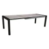 Discount STERN Table extérieure coloris noir mat/Smoky en aluminium - 174/214/254 x 90 x 75 cm