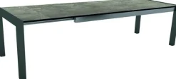 Clearance STERN Table extérieure extensible en aluminum HPL - 174 x (214/254) x 90 x 7 cm