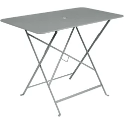Outlet FERMOB Table pliante Bistro coloris gris en acier - 97 x 57 x 74 cm