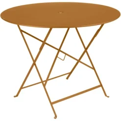Sale FERMOB Table pliante Bistro coloris marron en acier - Ø 96 x 74 cm