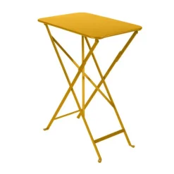 Online FERMOB Table pliante coloris jaune en acier Bistro - 37 x 57 x 74 cm
