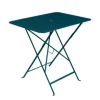 Hot FERMOB Table pliante en acier coloris bleu acapulco Bistro - 97 x 57 x 74 cm
