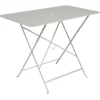 Outlet FERMOB Table pliante en acier coloris gris argile Bistro - 97 x 57 x 74 cm