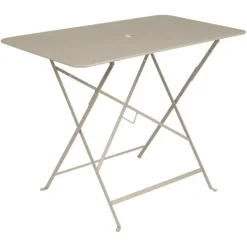 Outlet FERMOB Table pliante en acier coloris muscade Bistro - 97 x 57 x 74 cm
