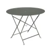 Online FERMOB Table ronde pliante en acier coloris romarin Bistro - Ø 96 x 74 cm