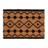 Best SWEETSOL Tapis brosse coco beige imprimé noir Ethnique - 60 x 40 cm