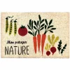 Discount SWEETSOL Tapis brosse coco beige imprimé mon potager nature - 60 x 40 cm