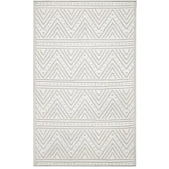 New FAB HAB Tapis coloris gris en polypropylène recyclé - 120 x 180 cm