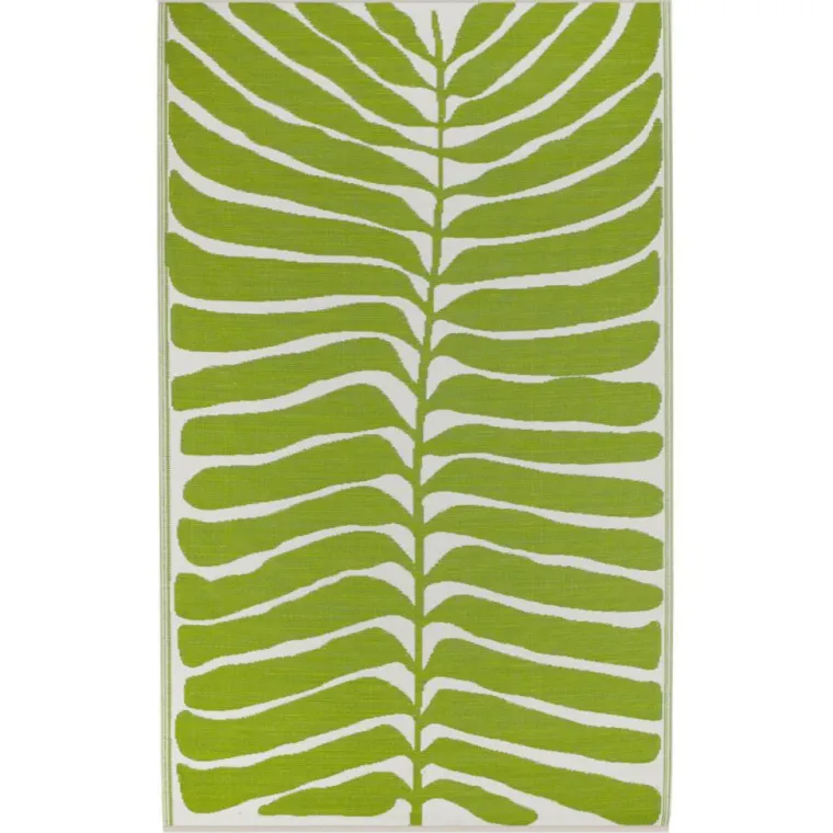 Sale FAB HAB Tapis coloris vert en polypropylène recyclé - 90 x 150 cm
