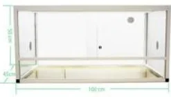 Clearance REPTILES PLANET Terrarium pour reptile coloris blanc en aluminium Reptile Planet Élégance – 100 x 45 x 50 cm