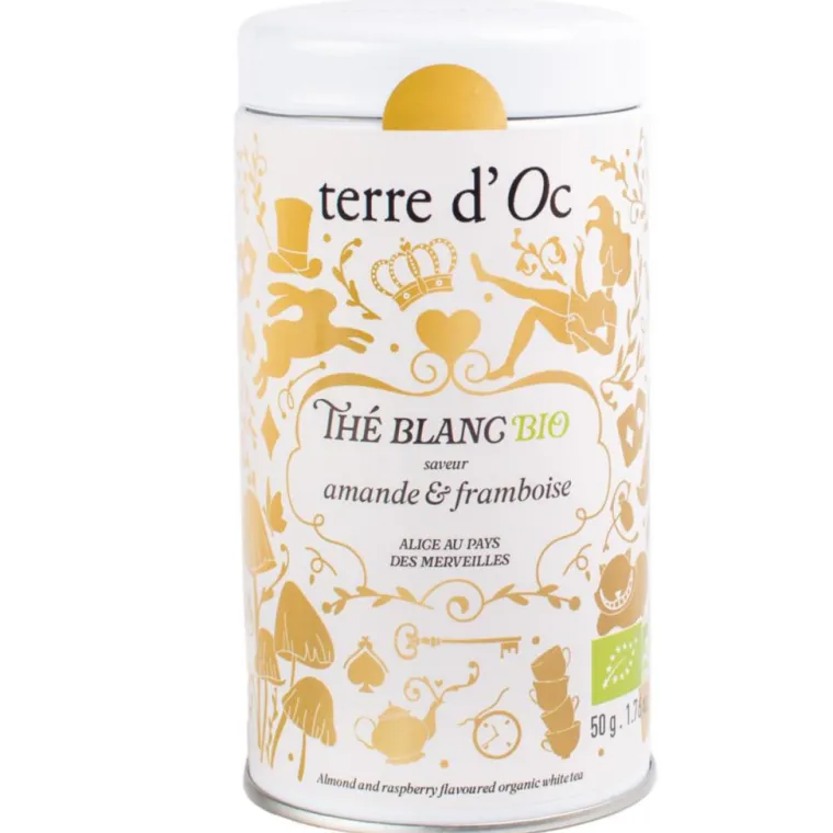 Hot TERRE D'OC Thé blanc amande et framboise bio - 30 g