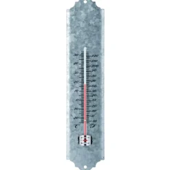 Clearance ESSCHERT DESIGN Thermomètre en vieux zinc gris 6,7x1,4x30 cm