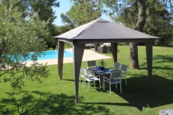 Best COULEURS DU MONDE Tonnelle Manea pliable en acier - 3.5 x 3.5 m