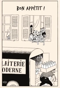 WINKLER Torchon beige en coton Dubout Bon Appétit - 48 x 72 cm